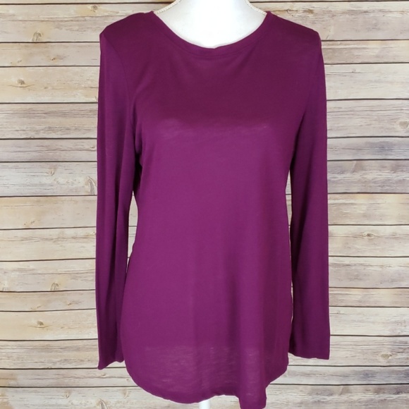 Allison Brittney Tops - Purple long-sleeved shirt